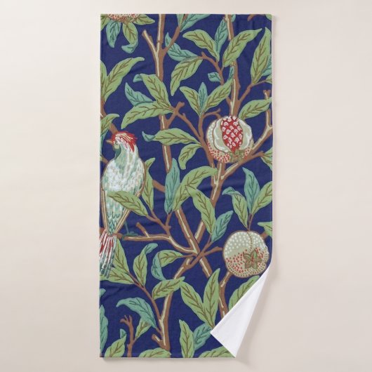 Pomegranate en Little Bird, William Morris Badhanddoek (Badhanddoek)