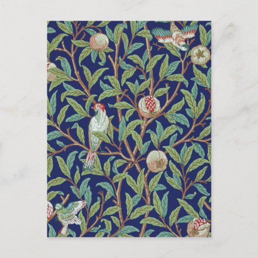 Pomegranate en Little Bird, William Morris Briefkaart (Voorkant)