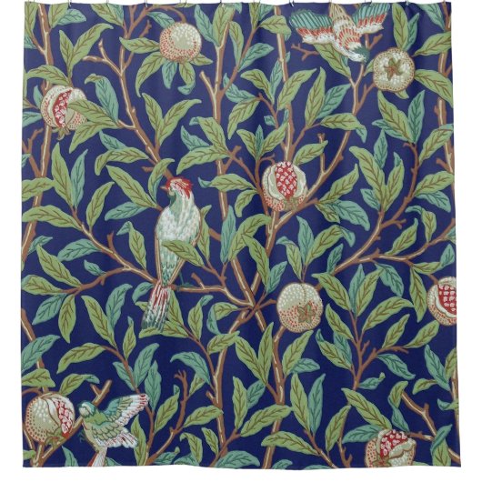 Pomegranate en Little Bird, William Morris Douchegordijn (Voorkant)