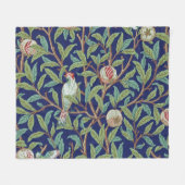 Pomegranate en Little Bird, William Morris Fleece Deken (Voorkant (Horizontaal))