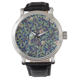 Pomegranate en Little Bird, William Morris Horloge