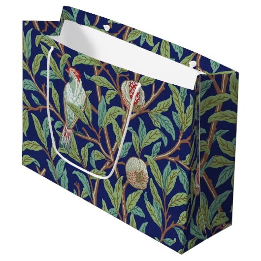 Pomegranate en Little Bird, William Morris Large Groot Cadeauzakje (Voorkant Gekanteld)