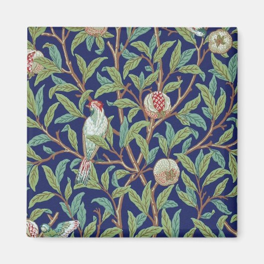 Pomegranate en Little Bird, William Morris Magneet (Voorkant)