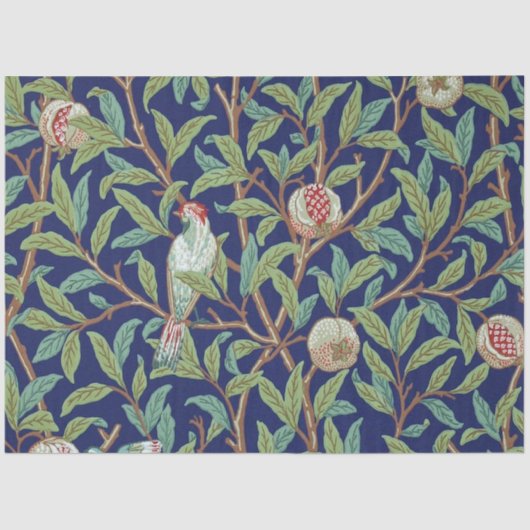 Pomegranate en Little Bird, William Morris Tissuepapier (Voorkant)