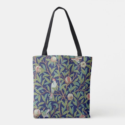 Pomegranate en Little Bird, William Morris Tote Bag (Achterkant)