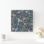 Pomegranate en Little Bird, William Morris Vierkante Klok (Huis)