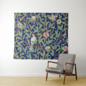 Pomegranate en Little Bird, William Morris Wandkleed (In Situ (horizontaal))