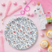 Pomegranate Florals Rosh Hashanah Papieren Bordje (Feest)