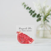 Pomegranate Fruit Handmade Skincare Vierkante Visitekaartje (Staand voorkant)
