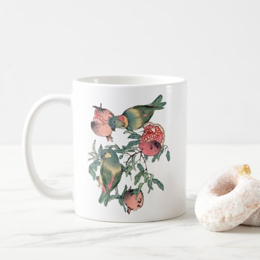 Pomegranate Fruits & Lovevogels Koffiemok (Met donut)
