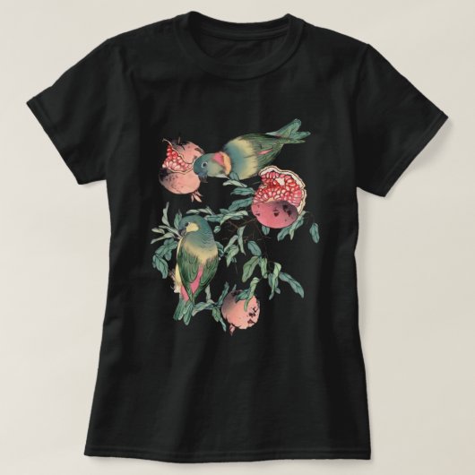 Pomegranate Fruits & Lovevogels T-shirt (Design voorkant)