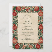 Pomegranate Garden Botanical Baby Shower Kaart (Voorkant)