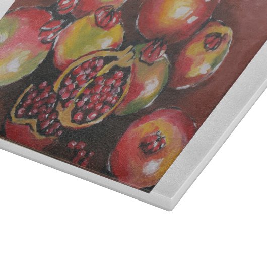 Pomegranate Glass Cutting Board Snijplank (Hoek)