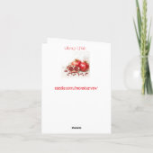 Pomegranate Greeting Card Kaart (Achterkant)