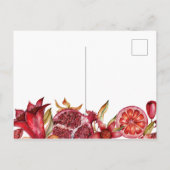 Pomegranate Happy Tu B'shvat Feestdagenkaart (Achterkant)