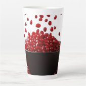 Pomegranate Illustration – Elegant Fruit Design Latte Mok (Voorkant)