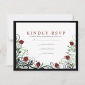 Pomegranate Jewish Wedding Invitation Reply Kaart (Voorkant)