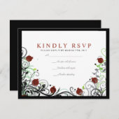 Pomegranate Jewish Wedding Invitation Reply Kaart (Voorkant / Achterkant)