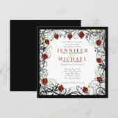 Pomegranate Jwish Wedding Invitation Kaart (Voorkant / Achterkant)