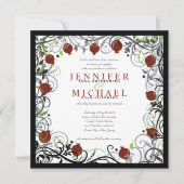 Pomegranate Jwish Wedding Invitation Kaart (Voorkant)