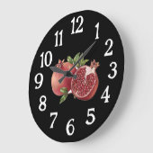 Pomegranate Kitchen Clock - Zwart Grote Klok (Hoek)