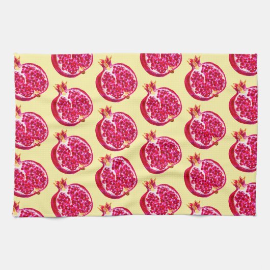 Pomegranate Kitchen Towel Yellow Theedoek (Horizontaal)