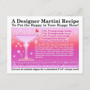 Pomegranate Lemon Drop Martini Recipe Briefkaart