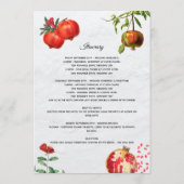 Pomegranate Mediterranean Weduwroute Programmakaart (Achterkant)