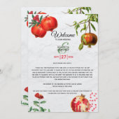 Pomegranate Mediterranean Weduwroute Programmakaart (Voorkant / Achterkant)