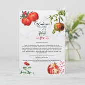 Pomegranate Mediterranean Weduwroute Programmakaart (Staand voorkant)