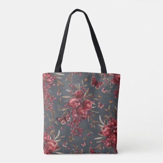 Pomegranate & Olive Botanical Tote Bag (Achterkant)