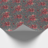  Pomegranate & Olive Botanical Wrapping Paper Cadeaupapier (Hoek)