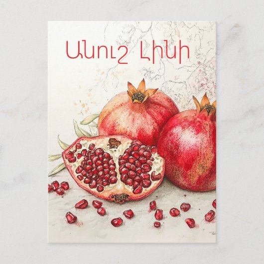 Pomegranate Postcard Briefkaart (Voorkant)
