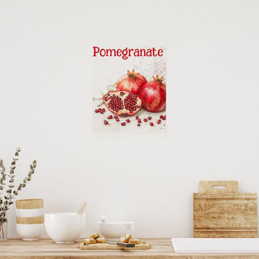 Pomegranate Poster (Keuken)