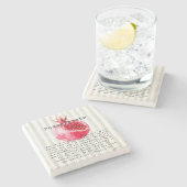 Pomegranate Quran Verse Stenen Onderzetter (Zijkant)