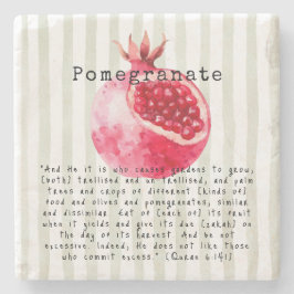 Pomegranate Quran Verse Stenen Onderzetter