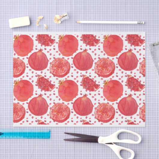 Pomegranate Red Fruit Tissuepapier (Craft)