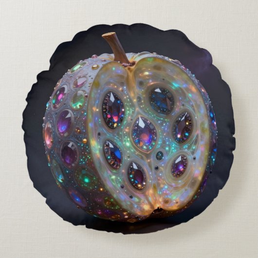 Pomegranate  rond kussen (Voorkant)