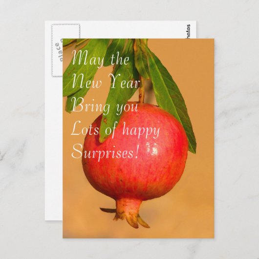 Pomegranate Rosh HaShana Briefkaart (Voorkant / Achterkant)