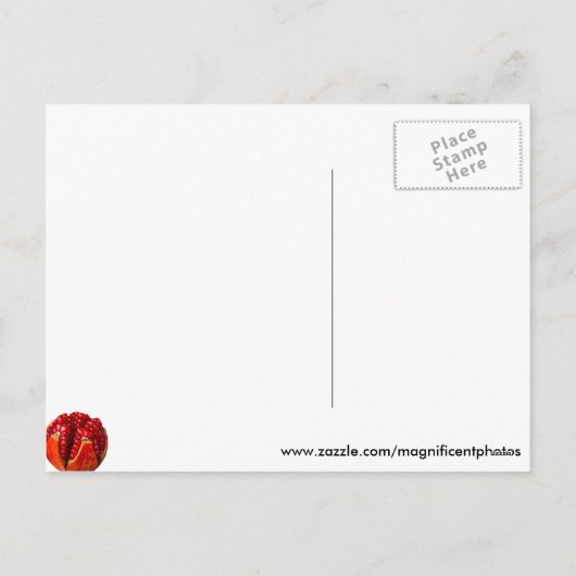 Pomegranate Rosh HaShana Briefkaart (Achterkant)