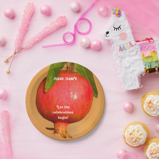 Pomegranate Rosh HaShana Papieren Bordje (Feest)