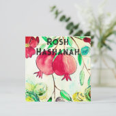 Pomegranate Rosh Hashanah Fruit Shana Tova (Staand voorkant)