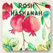 Pomegranate Rosh Hashanah Fruit Shana Tova Bier Onderzetter (Voorkant)