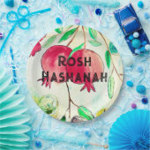 Pomegranate Rosh Hashanah Fruit Shana Tova Papieren Bordje (Feest)