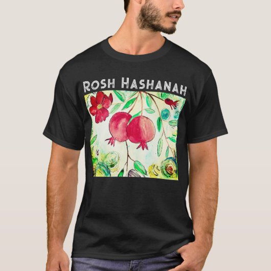 Pomegranate Rosh Hashanah Fruit Shana Tova T-shirt (Voorkant)