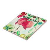 Pomegranate Rosh Hashanah Fruit Shana Tova Tegeltje (Zijkant)