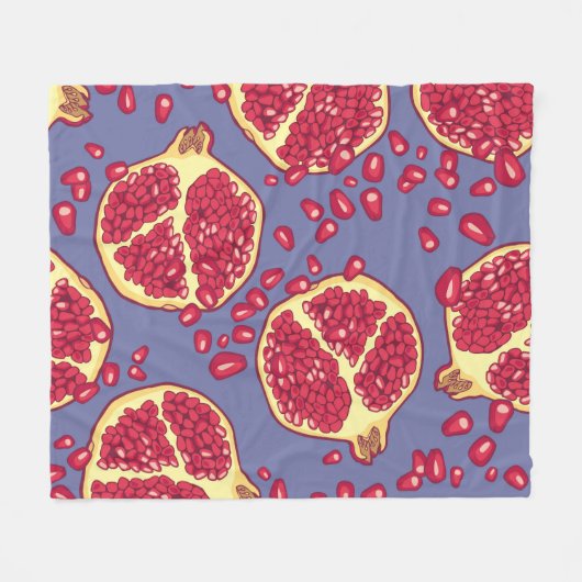 Pomegranate seamless pattern. fleece deken (Voorkant (Horizontaal))