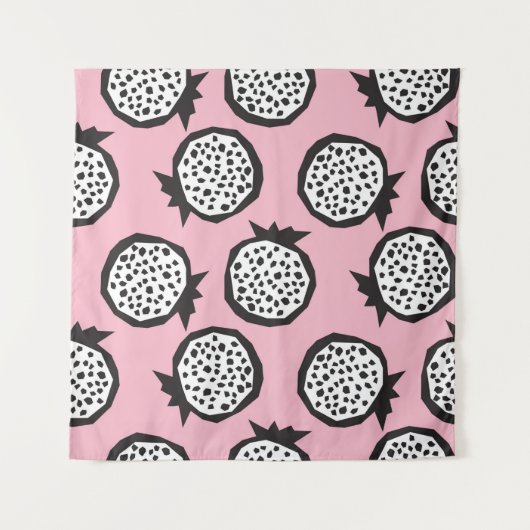 Pomegranate seamless pattern in modern abstract st wandkleed (Voorkant)