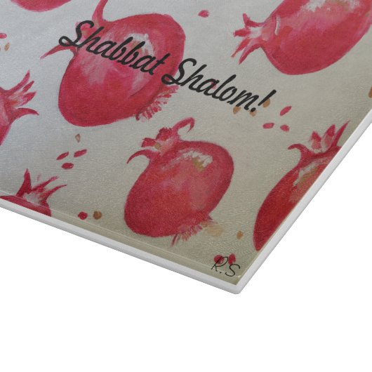 Pomegranate Shabbat Challah Board Snijplank (Hoek)