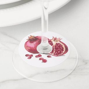 Pomegranate Star van David Jewish Wijnglaslabel